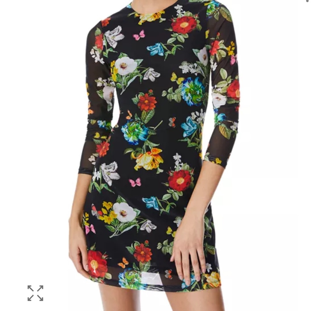 Alice + Olivia Delora Floral Print Mini Dress